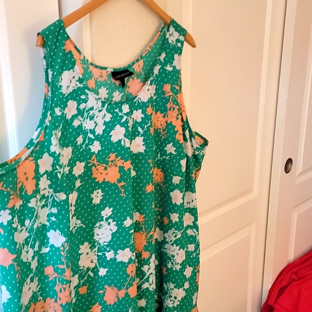 Green FLORAL blouse Lane BRYANT